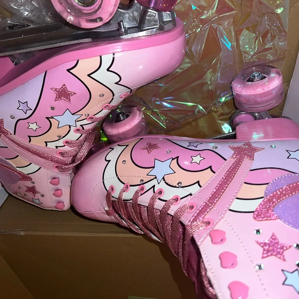 Sugar Thrillz Groovy Galaxy roller skates women’s 9 - Picture 6 of 9